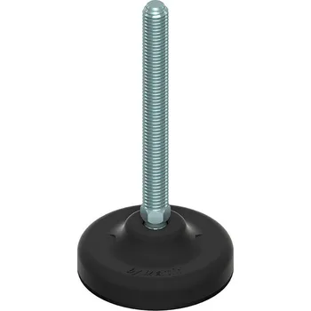 Pojezdové kolečko Noha ocelová výkyvná s plastovou patkou 85-M12x100mm