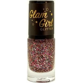Lak na nehty Ados Glam Girl třpytivý lak na nehty se třpytkami 868 odstín světle růžové