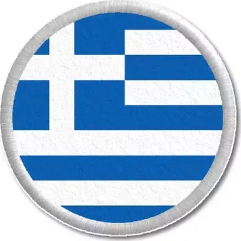 Vlajka Pelisport Řecká vlajka tištěná nášivka ø 4,5 cm