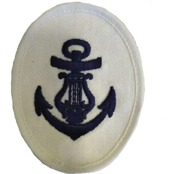 Nášivka námořních jednotek NVA Maat Militärmusikdienst ovál s kotvou a harfou (Nášivka námořních jednotek NVA Maat Militärmusikdienst ovál s kotvou a harfou)