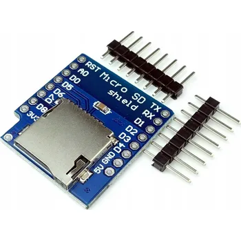 IP kamera Shield Wemos D1 mini čtečka microSD karet - rozšiřující modul