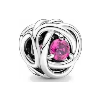 Přívěsek Korálek (Charm) Amarantový symbol věčnosti stříbro s925