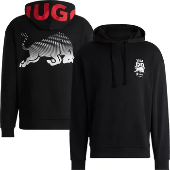 Pánská mikina Volnočasová mikina HUGO - Visa Cash App RB s motivem BULL černá - XL