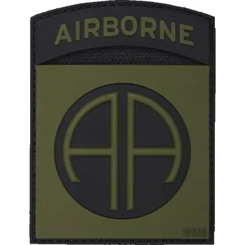 Nášivka Nášivka 3D plastová AIRBORNE 82nd ZELENÁ (Nášivka 3D plastová AIRBORNE 82nd ZELENÁ)