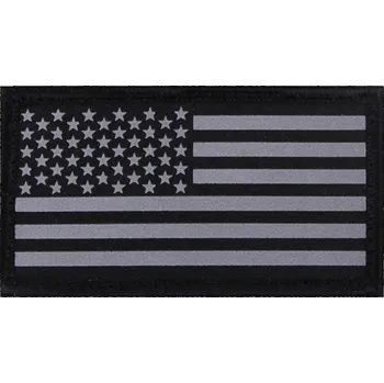 Nášivka Nášivka REFLEXNÍ vlajka USA velcro ČERNÁ (Nášivka REFLEXNÍ vlajka USA velcro ČERNÁ)