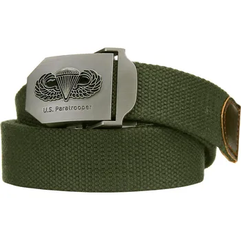 Opasek Opasek U.S. PARATROOPER plátěný ZELENÝ vel. 130 (Opasek U.S. PARATROOPER plátěný ZELENÝ vel. 130)