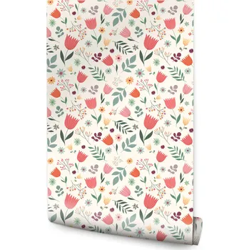 Fototapeta Dekorativní tapeta KVĚTINY ve vintage stylu do ložnice