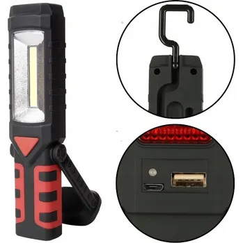 Svítilna AKUMULÁTOROVÁ LED SVÍTILNA DÍLENSKÁ LAMPA 3V1 3W + 1W MAGNET