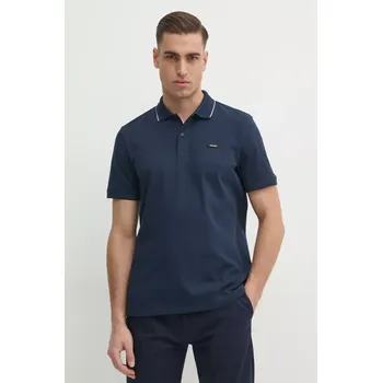 Pánské tričko Polo tričko Calvin Klein tmavomodrá barva, K10K114141 59X, vel. M