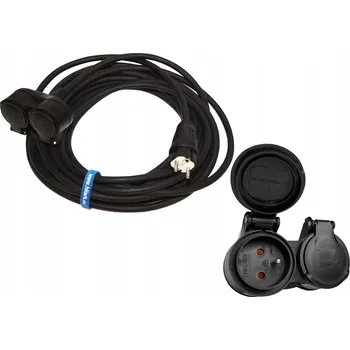 Napájecí kabel Prodlužovací Kabel S ROZBOČOVAČEM H05RR-F OW 3x2,5 20 m