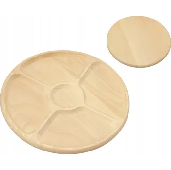 Kuchyňské prkénko Dřevěné prkénko na servírování jednohubek sýrů bukové 5komorové 33 cm