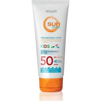Přípravek na opalování Oriflame Opalovací balzám na obličej a tělo pro děti Sun Zone SPF 50 High