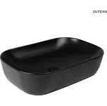 Oltens Hamnes umyvadlo 61 x 40 cm na desku, oválné, povlak SmartClean, matná černá 40802300