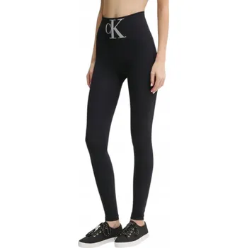 Dámské legíny Calvin Klein dámské legíny CKJ WOMEN LEGGING 1P HIGH-WAIST MONOG klasické dlouhé velikost S
