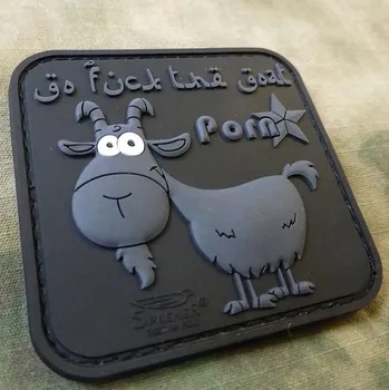 Nášivka Nášivka KOZA PORN plastová velcro ČERNÁ (Nášivka KOZA PORN plastová velcro ČERNÁ)