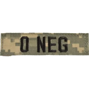 Nášivka Nášivka krevní skupina 0 NEG VELCRO ACU DIGITAL (Nášivka krevní skupina 0 NEG VELCRO ACU DIGITAL)