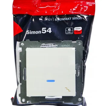 vypínač Kontakt 54 schodišťový spínač s LED podsvícením bílý