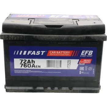 Autobaterie AKUMULÁTOR - EFB 72AH 760A 278/175/190 BV6N10655BB FAST
