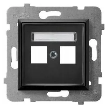 Elektrická zásuvka Anténní, Internetová, Telefonní a USB zásuvka do zdi LED-ONE černá