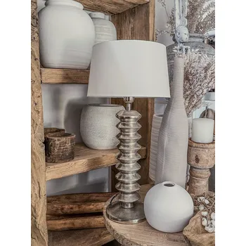 Stojací lampa Lampa stříbrný kov