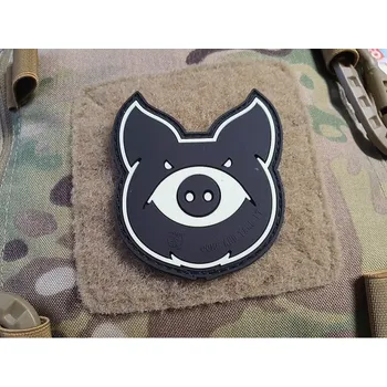 Nášivka Nášivka MONSTER PIG plast velcro GLOW IN THE DARK (Nášivka MONSTER PIG plast velcro GLOW IN THE DARK)
