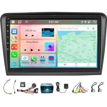 Autorádio AUTORÁDIO S GPS NAVIGACÍ ANDROID ŠKODA SUPERB 2008-2015 CARPLAY 4/64GB