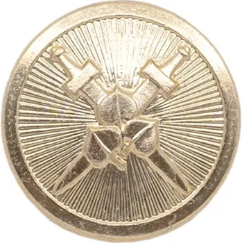 Knoflík Knoflík se znakem SK (meče a lístky) 25mm ZLATÝ (Knoflík se znakem SK (meče a lístky) 25mm ZLATÝ)