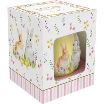 Velikonoční dekorace Velikonoční dekorace vajíčko na zavěšení 1ks Happy Easter, Easy Life - Žlutá