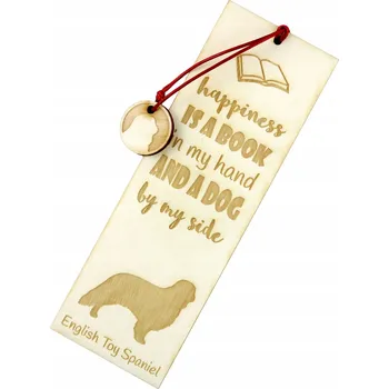 Doplněk ke knize Záložka do knihy s rytinou psa King Charles španěla, jméno psa