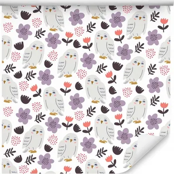 Fototapeta Tapeta příroda květiny rostliny sovy dětský pokoj