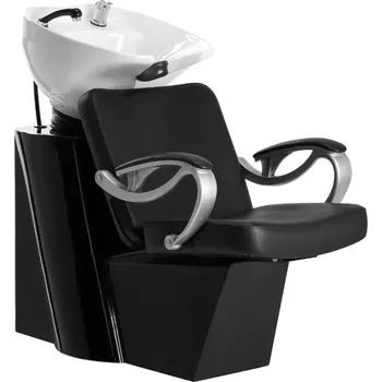 Kadeřnické křeslo HAIR SYSTEM Kadeřnický mycí box ZA31 černá