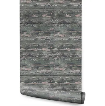 Fototapeta Dekorativní tapeta do ložnice dřevěný retro vzor