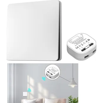 vypínač Bezdrátový vypínač světla bez baterií, vysílač + přijímač, dosah 100 m