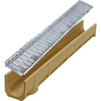 Kanalizační potrubí SELF LINE 100 žlab 100/110 s ocel.roštem 0,5m, A15