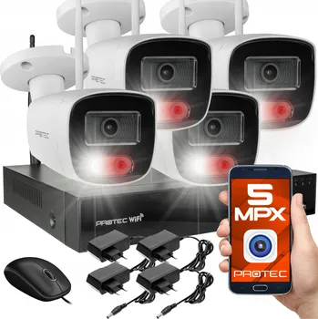 IP kamera Monitorovací sada Protec WIFI-KIT-4CH-5M-II-L