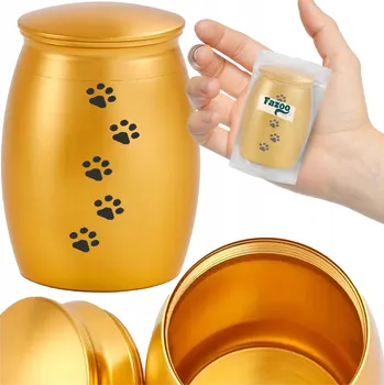 Obraz POHŘEBNÍ URNA NA POPEL pro psa kočku Zvířata Památka Kovová Nádoba