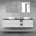 Oltens Vernal sada koupelnového nábytku 180 cm s horní deskou, matná šedá/matná černá 68640700