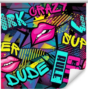 Tapeta Tapeta do pokoje pro mládež, graffiti, kresby