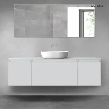 Koupelnový nábytek Oltens Vernal sada koupelnového nábytku 160 cm s horní deskou, matná šedá 68470700