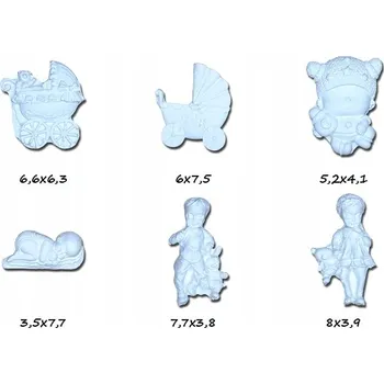 kreativní sada Sádrové figurky k vymalování pro děti, miminka, kočárek
