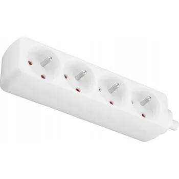 Napájecí kabel Elektrická prodlužovací lišta rozbočka Elcan bílá