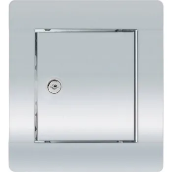 Obraz REVÍZNÍ DVÍŘKA Z NEREZOVÁ OCEL 10x10 cm, UZAMYKATELNÁ