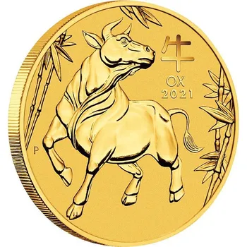 Perth Mint Australian Lunar Series III zlatá mince 1/10oz 2021 Year of the Ox