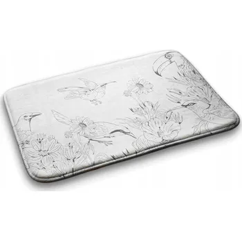 Koupelnová předložka Koupelnová předložka měkká Koberec Linie Ptáci