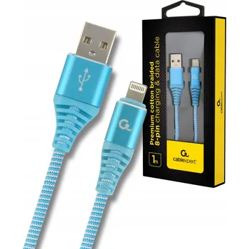 Datový kabel Kabel Cablexpert USB - Apple Lightning, 1 m, modrý