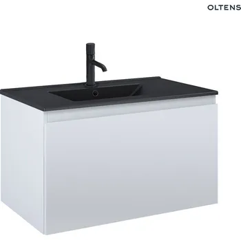 Koupelnový nábytek Sada Oltens Vernal umyvadlo se skříňkou 80 cm, matná černá/matná šedá 68015700