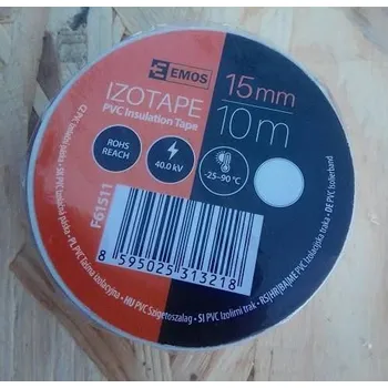 Izolační páska Izolačka elektrikářská PVC šíře 15mm délka 10m, bílá