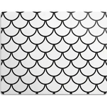 Miska pro psa Podložka pod misku pro psa kočku Vzor rybí šupiny 45x35 cm