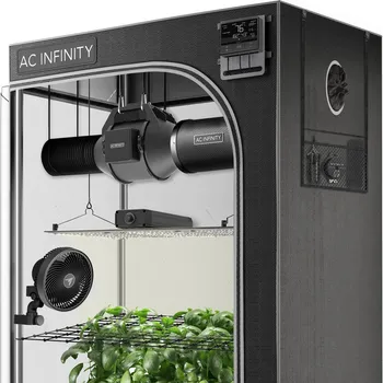 AC Infinity Advance Grow Tent System 60x120x180cm, 2-Plant Kit, WiFi-Integrated Controls