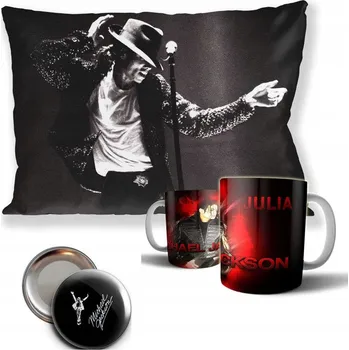 Polštář Sada hudebních Polštář MICHAEL JACKSON, polštář na polštáře s hrnkem + DÁREK 60 x 40 cm